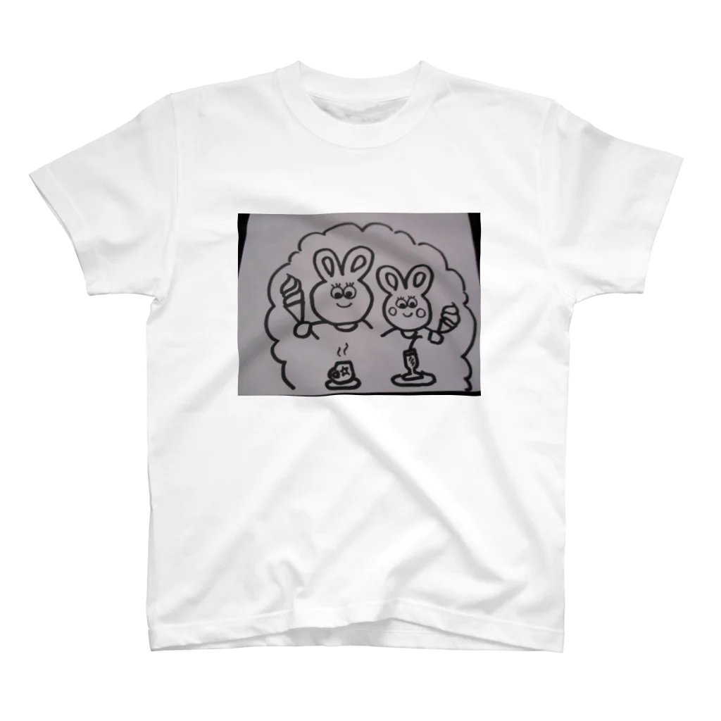 nikonikopageのうさぎの親子のおやつ Regular Fit T-Shirt