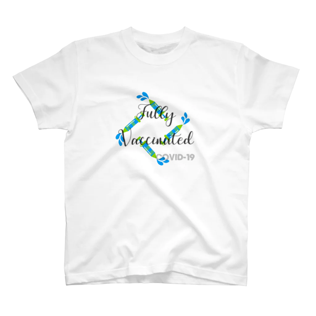 Wake Up Shopのワクチン2回打ちました〜Fully vaccinated スタンダードTシャツ