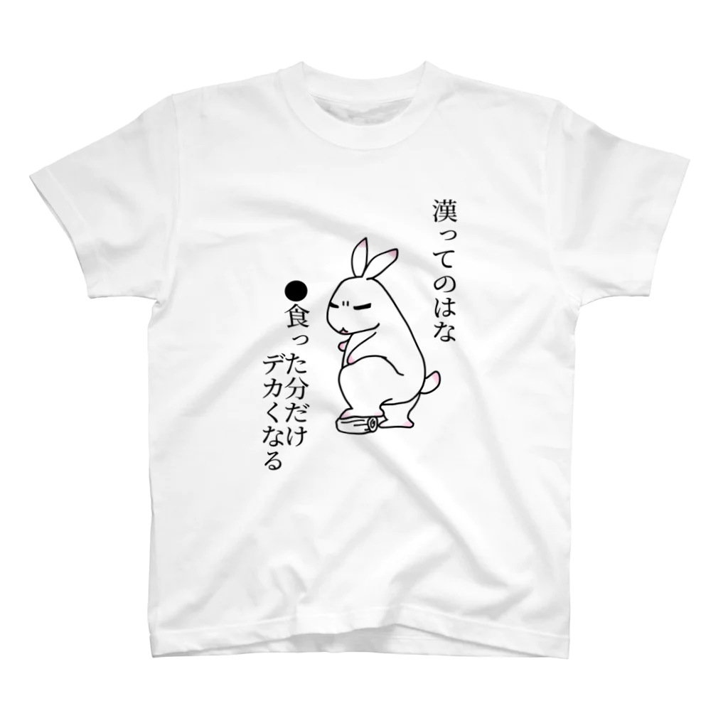 異次元ポケットの漢うさぎ格言1 スタンダードTシャツ