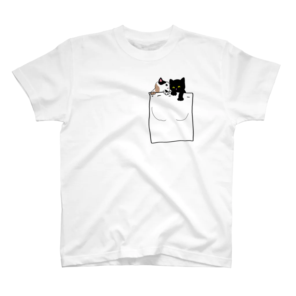 ni-cOのポケねこ Regular Fit T-Shirt