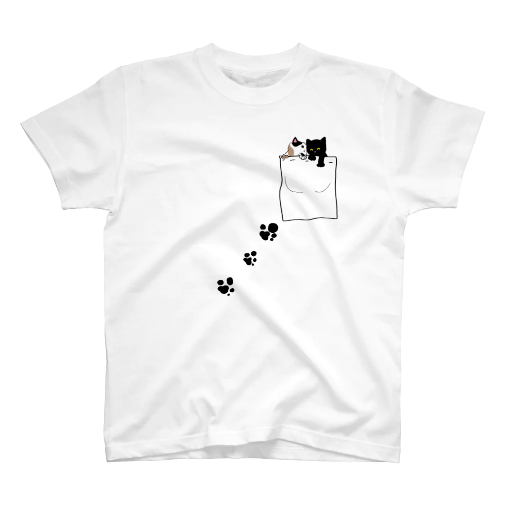 ni-cOのポケねこ2(肉球つき) Regular Fit T-Shirt