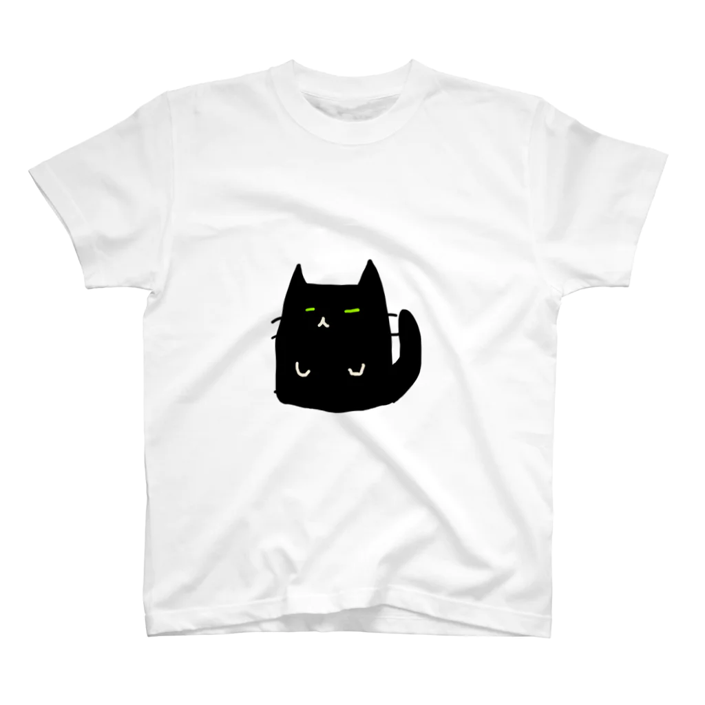 ねこちやのてとしっぽつきくろねこちTee スタンダードTシャツ