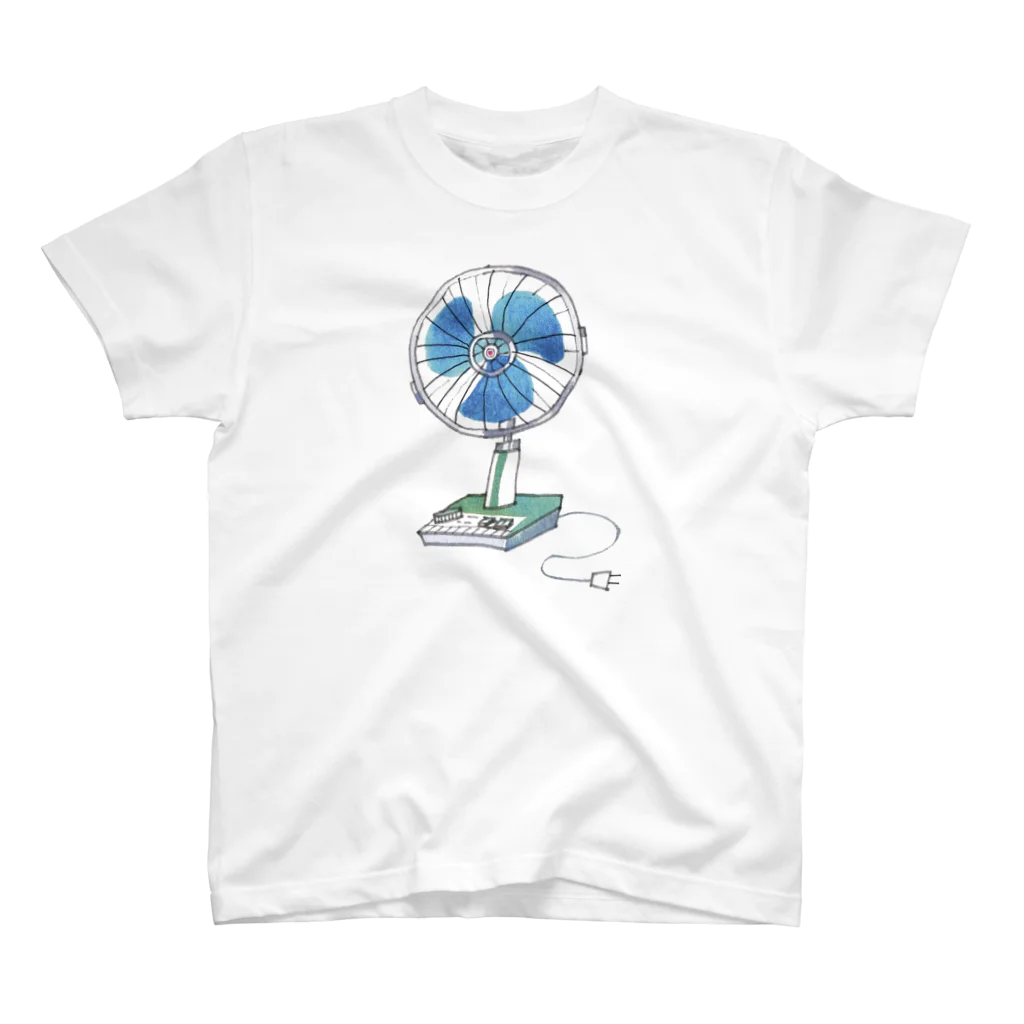 おかやまたかとし & こやまもえ／イラストレーターのレトロ扇風機 Regular Fit T-Shirt
