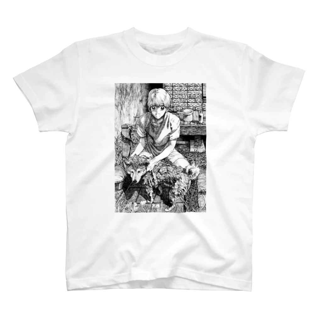 亜美ちゃんのマモルと犬T（犬洗いver.） スタンダードTシャツ