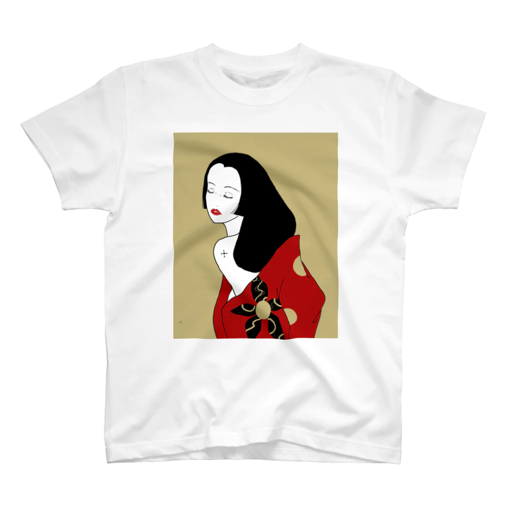 黒髪乙女の姫カットの乙女 スタンダードTシャツ