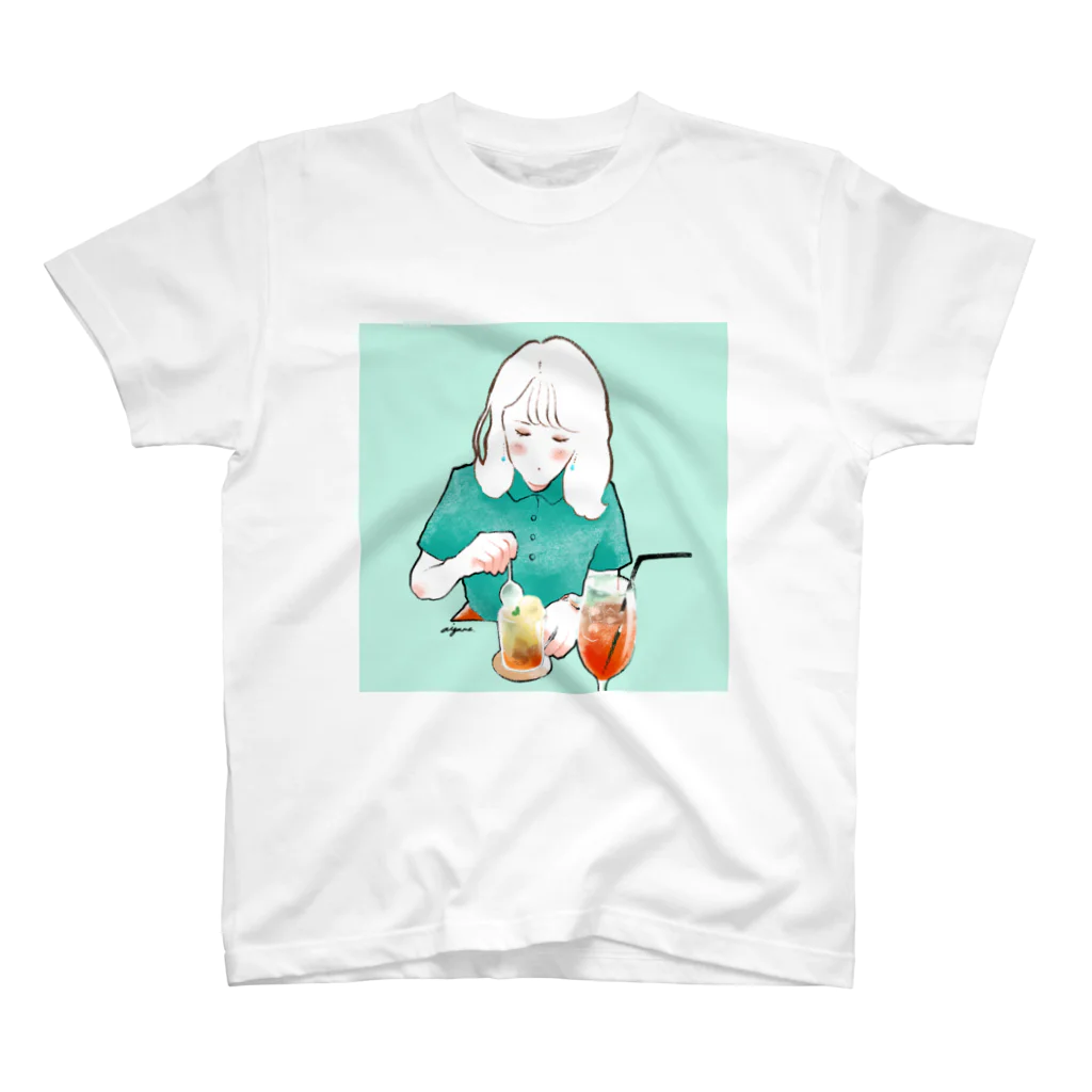 aigamoのあの子とカフェデートTシャツ スタンダードTシャツ