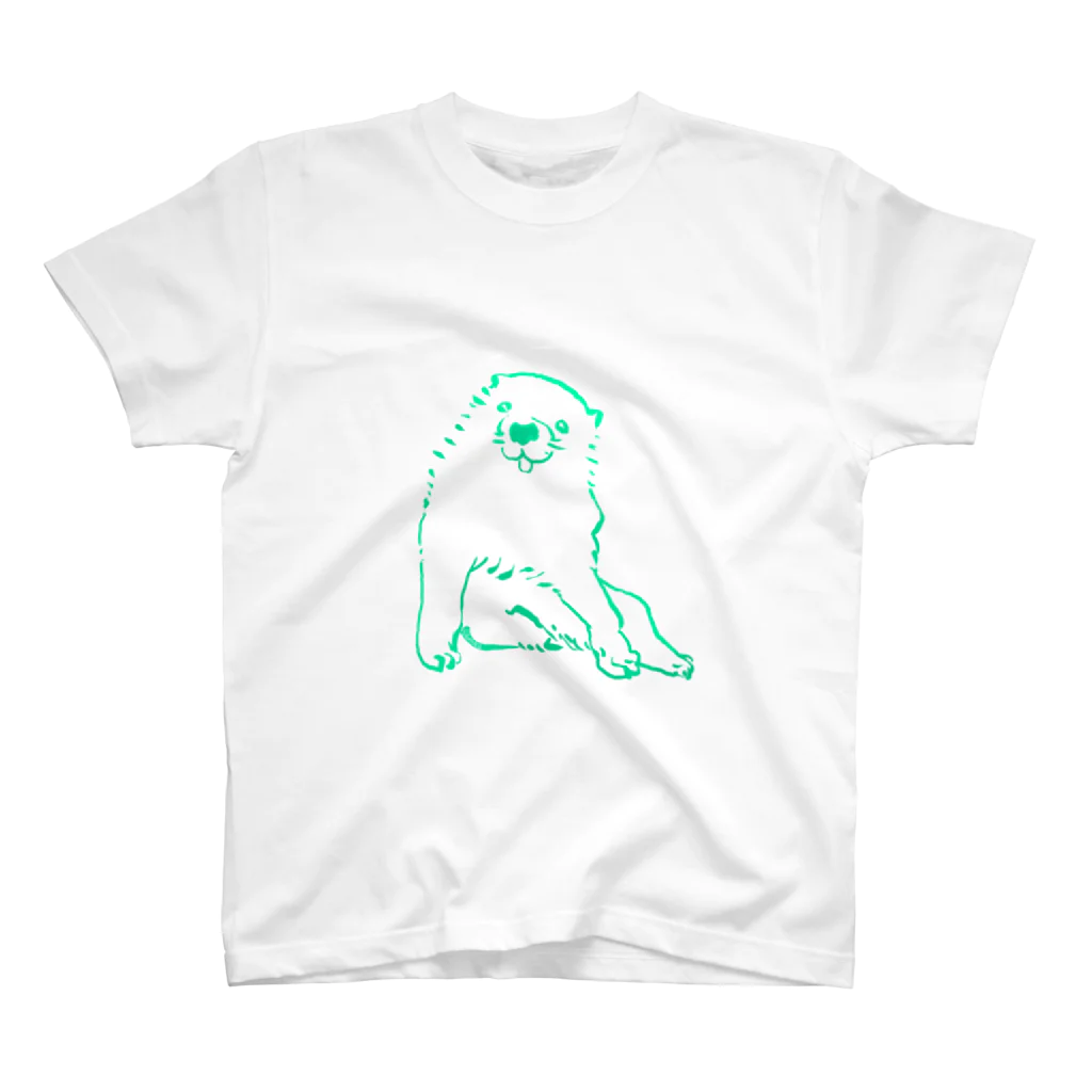 ふくふく商店の長沢芦雪の「あの犬」グリーン Regular Fit T-Shirt
