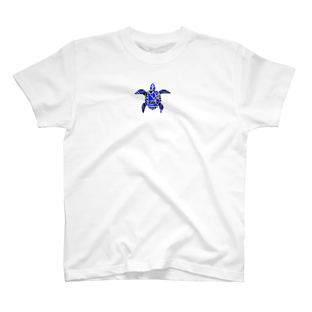 FabergeのTurtle②-Blue＆Black Regular Fit T-Shirt