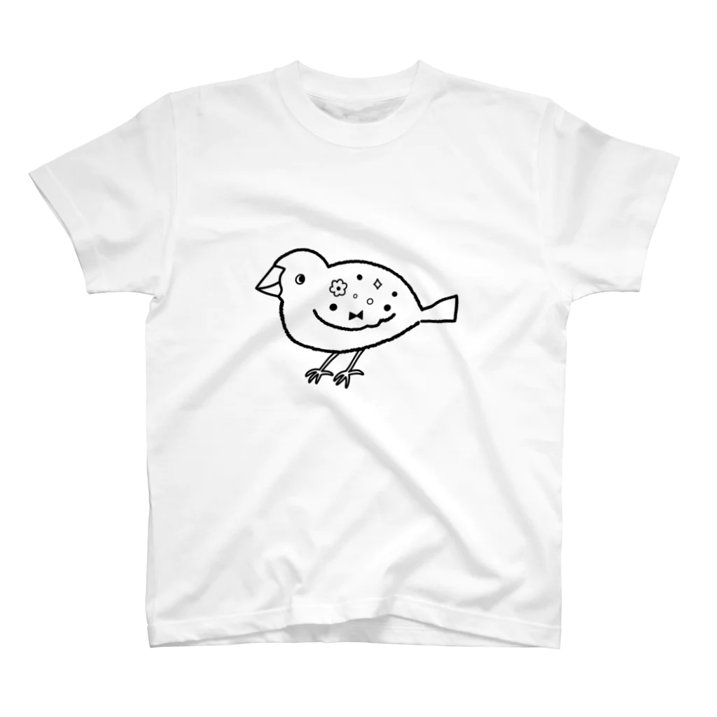 Futakawa Mayuのグッズショップの文鳥 黒 Regular Fit T-Shirt