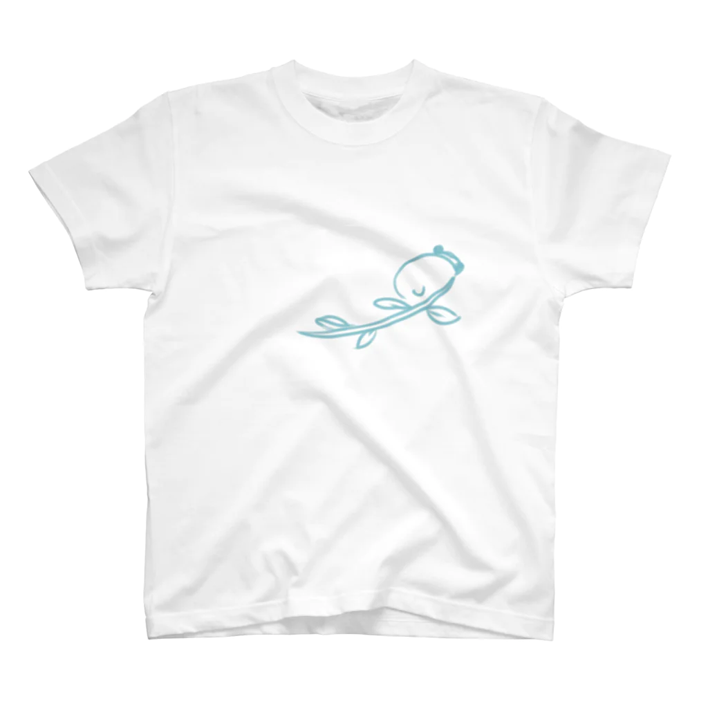 田中ザビエル世界のどうぶつの北欧風ゴロゴロパンダ【ブルー】 Regular Fit T-Shirt