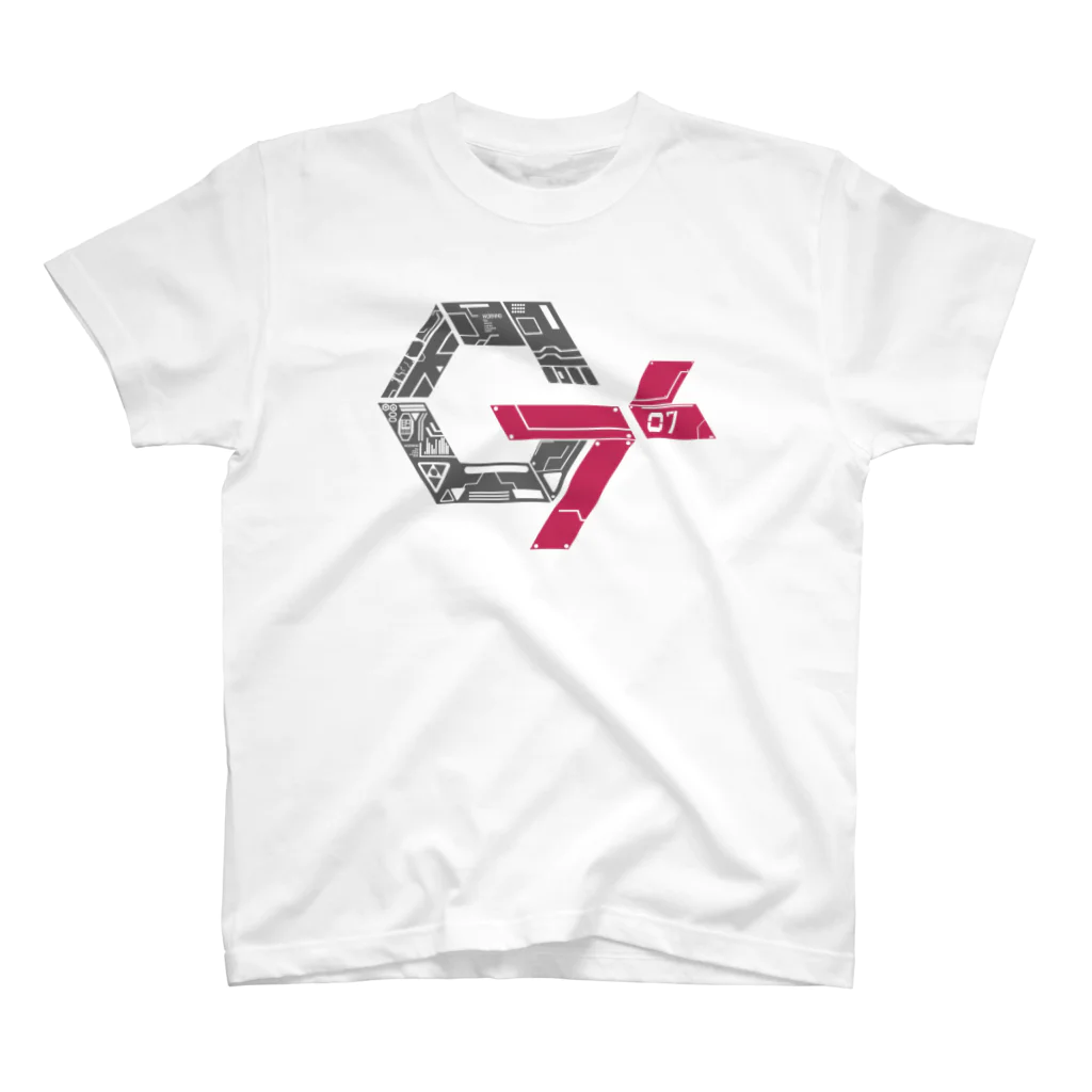 G7＋グッズショップ fg支店のG7＋machine Tシャツ Regular Fit T-Shirt