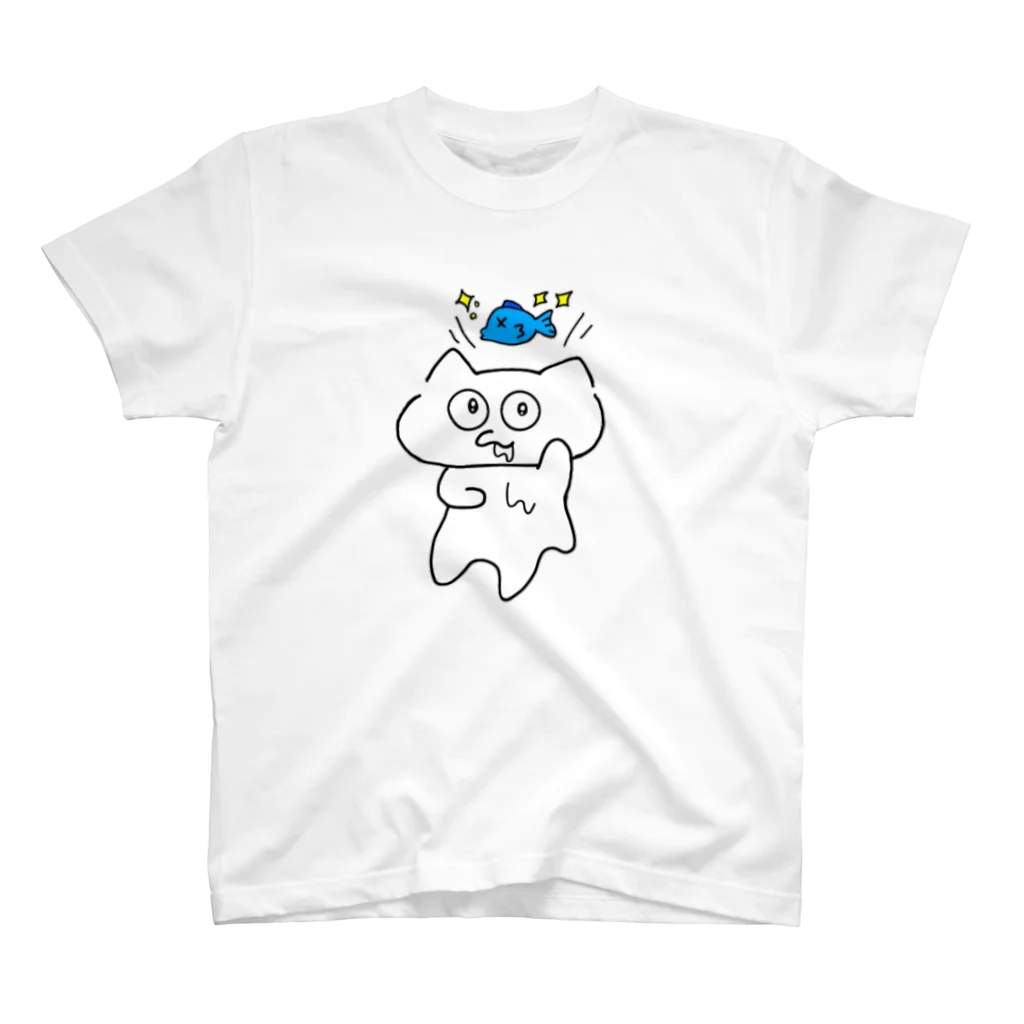 ennuのじゅるねこは魚が食べたい スタンダードTシャツ