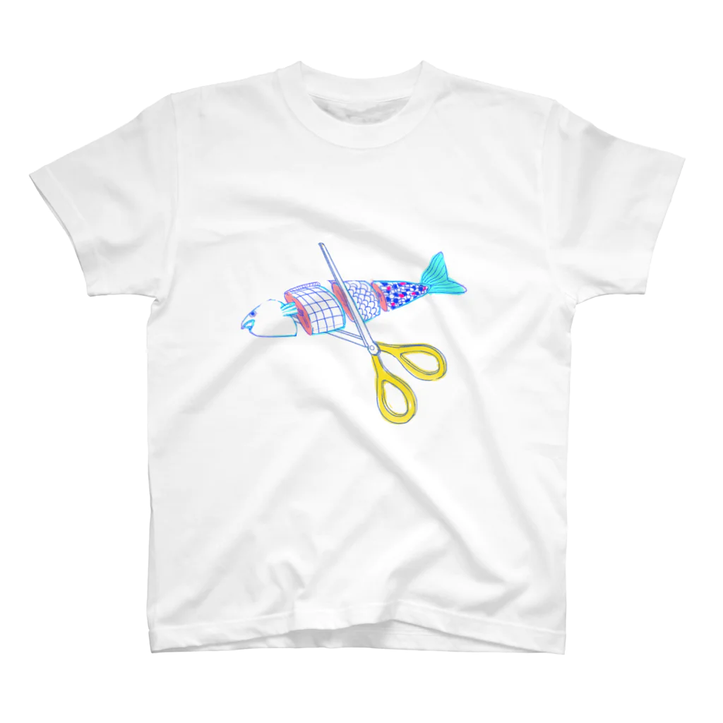 あおあざの魚を切ります スタンダードTシャツ