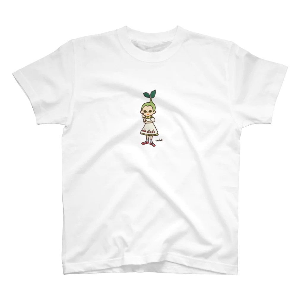 mio_urakamiのさくらんぼガール スタンダードTシャツ