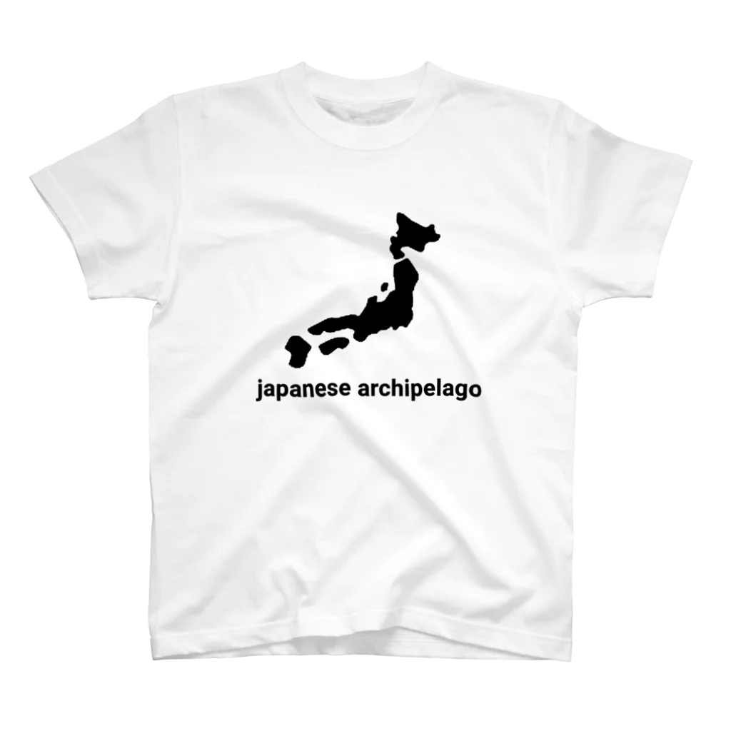 歯車デザインの日本列島 japan japanese スタンダードTシャツ