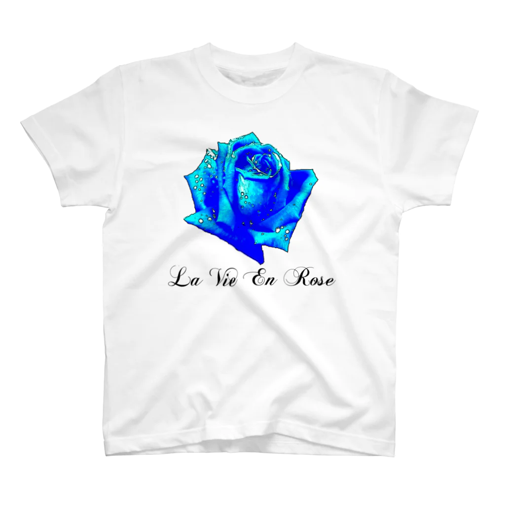 FabergeのLa Vie En Rose-Blue Regular Fit T-Shirt