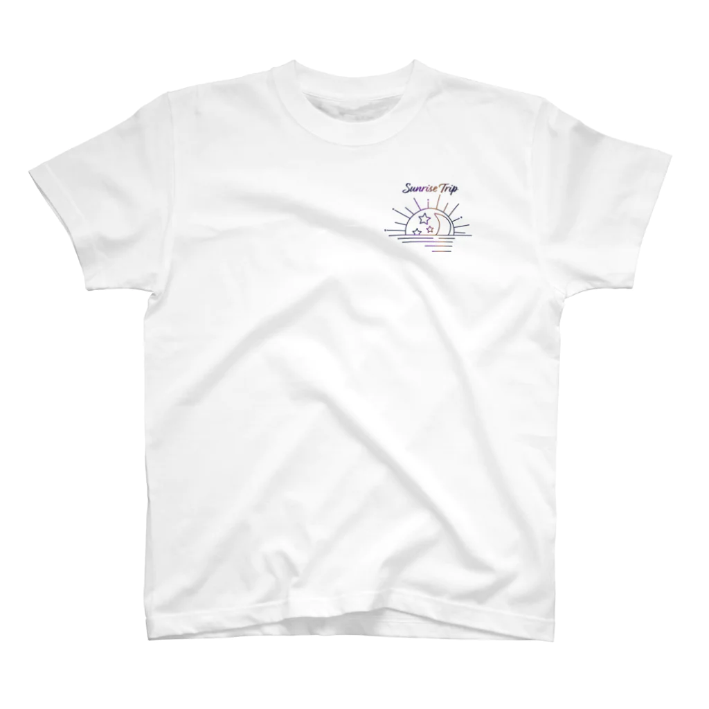 Sunrise Trip のフレアーデニムいかがっすか(前後プリント) Regular Fit T-Shirt