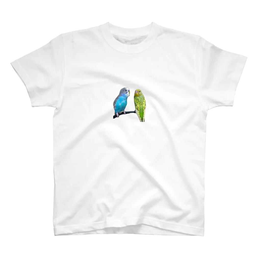 セキセイインコのアルとテンのインコのアルちゃんテンちゃん スタンダードTシャツ