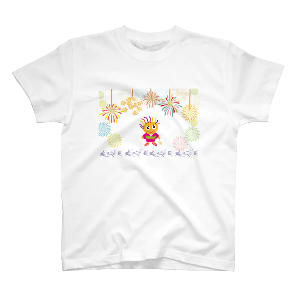 ジルトチッチのデザインボックスのクレコちゃんの花火大会 スタンダードTシャツ