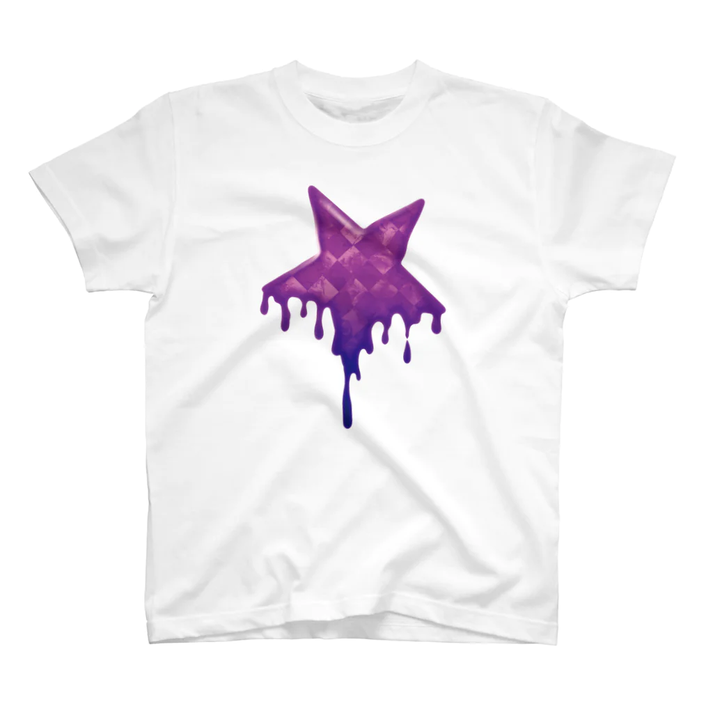 猫尾堂の溶け星紫（Large Regular Fit T-Shirt