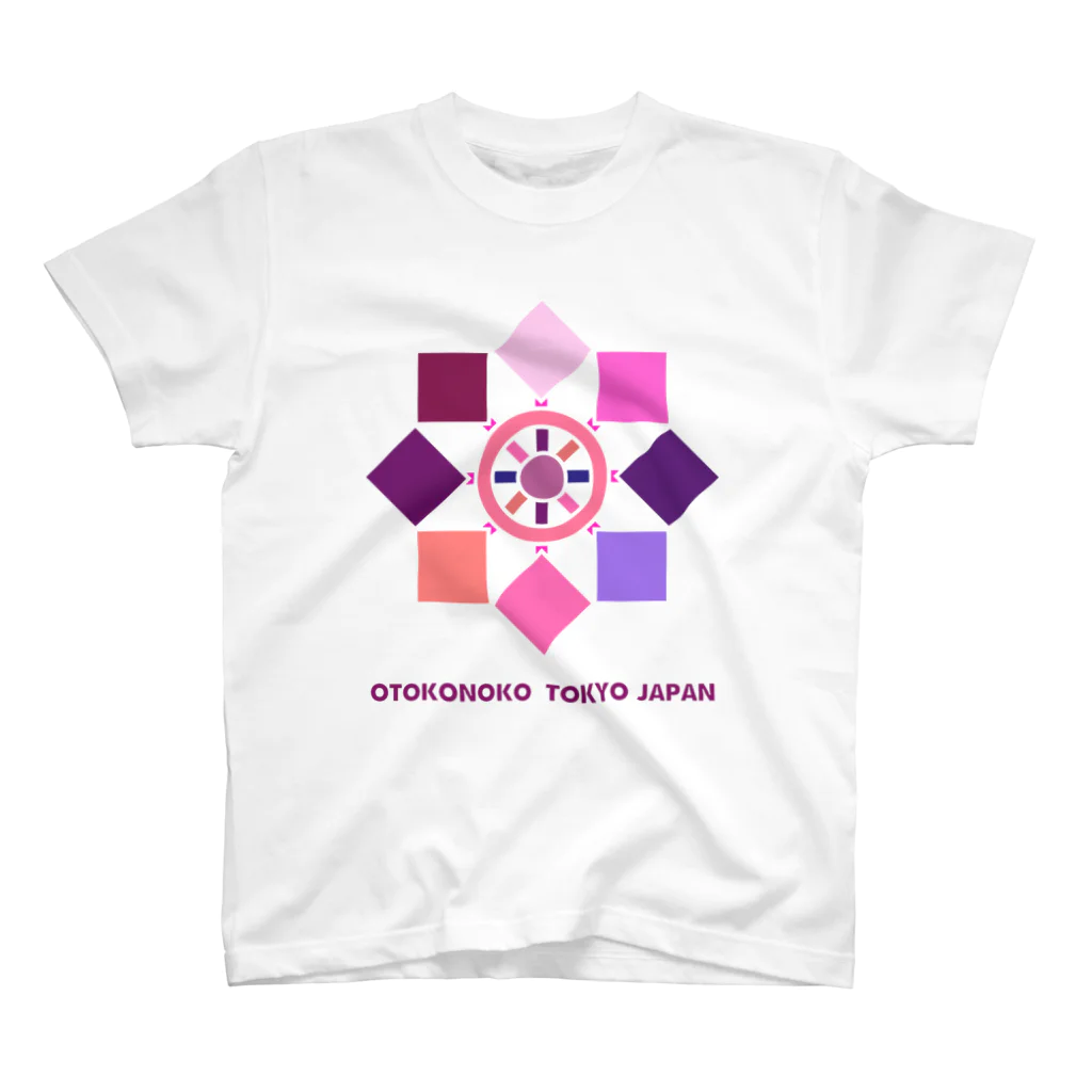 OTOKONOKOTOKYOJAPANのOTOKONOKO(赤風車) Regular Fit T-Shirt