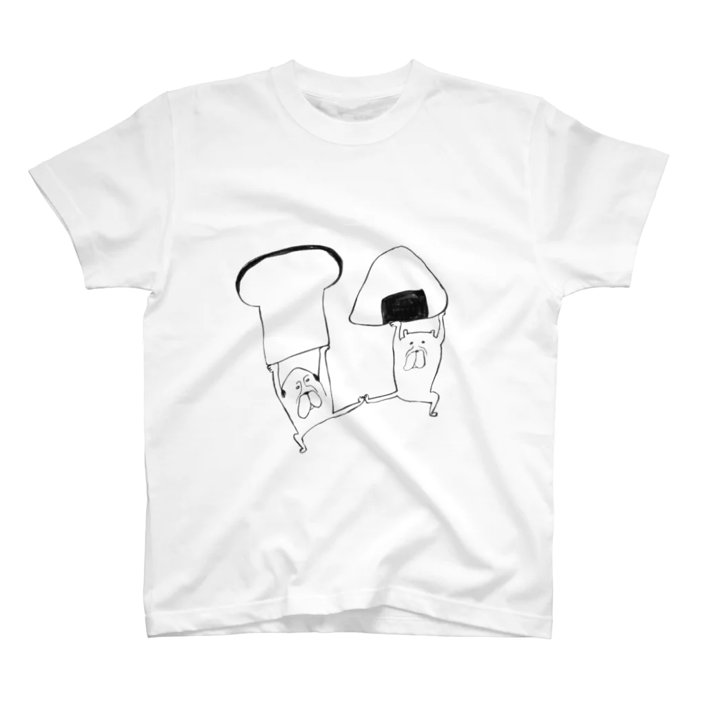 室井雑貨屋のおにぎりvs食パン Regular Fit T-Shirt