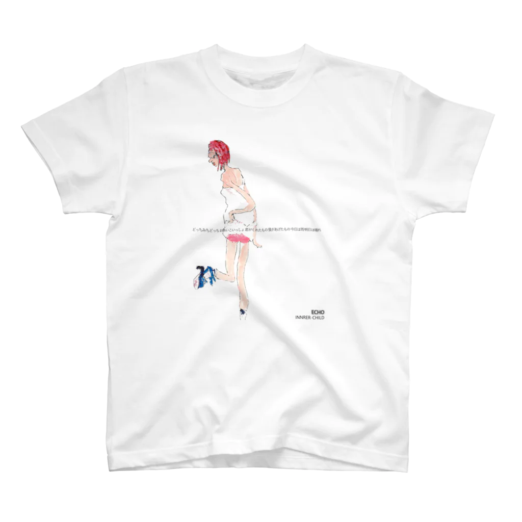 P's Inner-childの どっちみちどっち/ECHO Regular Fit T-Shirt