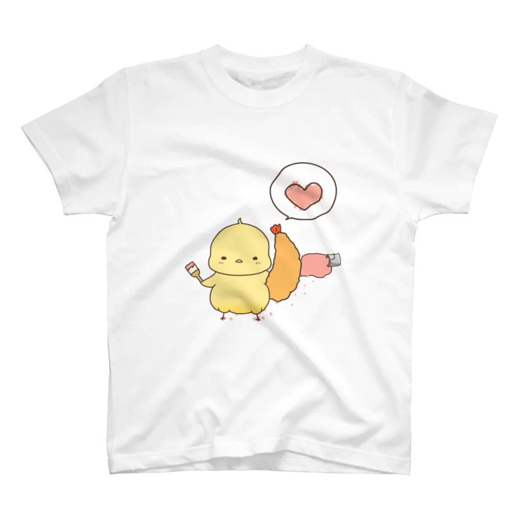 林檎🍎のひよことエビフライ スタンダードTシャツ