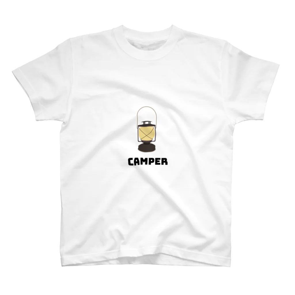 camp ikouyo/キャンプ行こうよのCamper ランタン・黒ロゴ Regular Fit T-Shirt