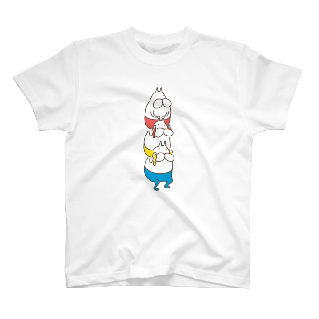 くらきち ONLINE SHOPのねこタイツ かたぐるま スタンダードTシャツ