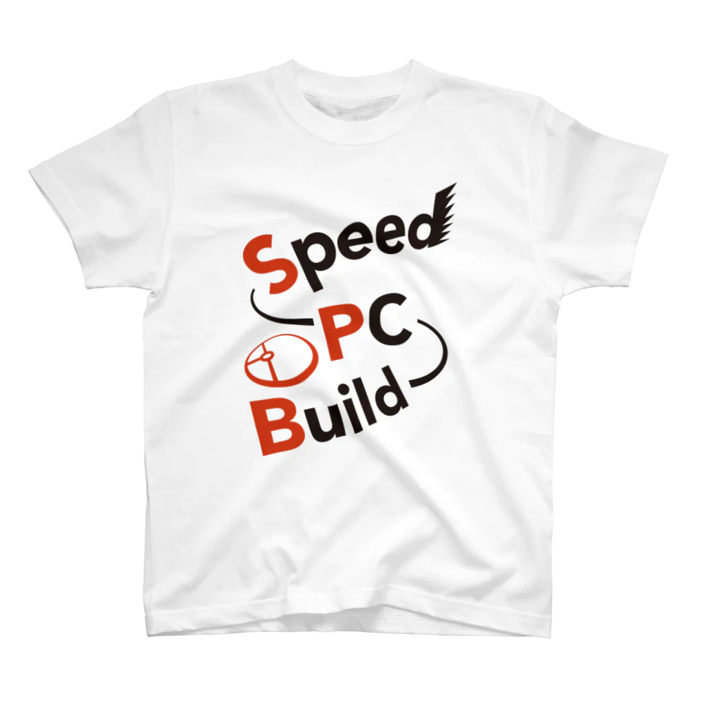 Speed-PC-BuildのSpeed-PC-Build　どこかで見た気がするロゴ　2021Ver スタンダードTシャツ