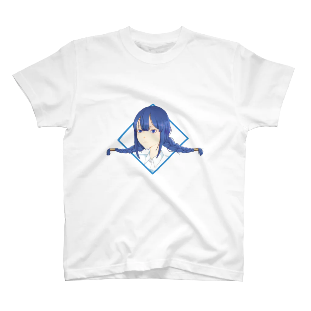 白狼の青髪の子。 スタンダードTシャツ