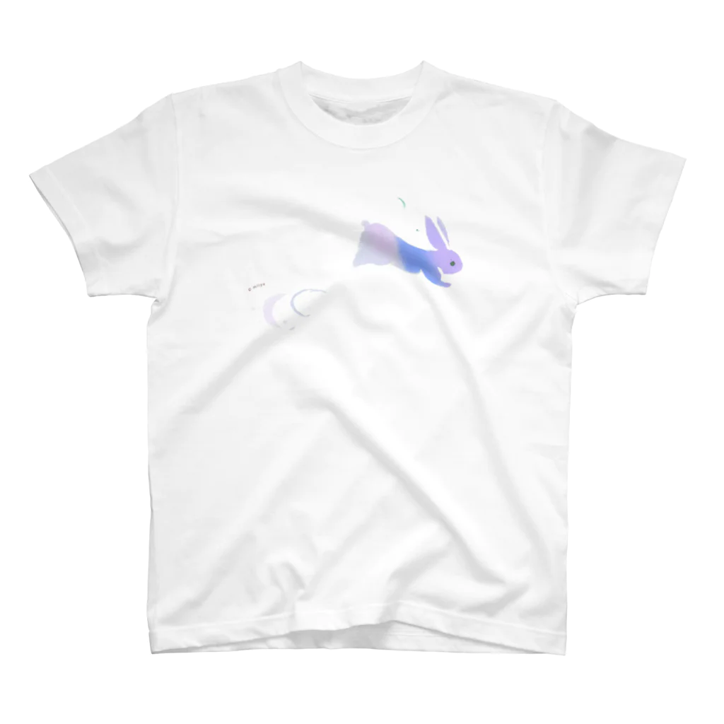 miiyaの三居屋のa piece of animation 夕空うさぎ  スタンダードTシャツ