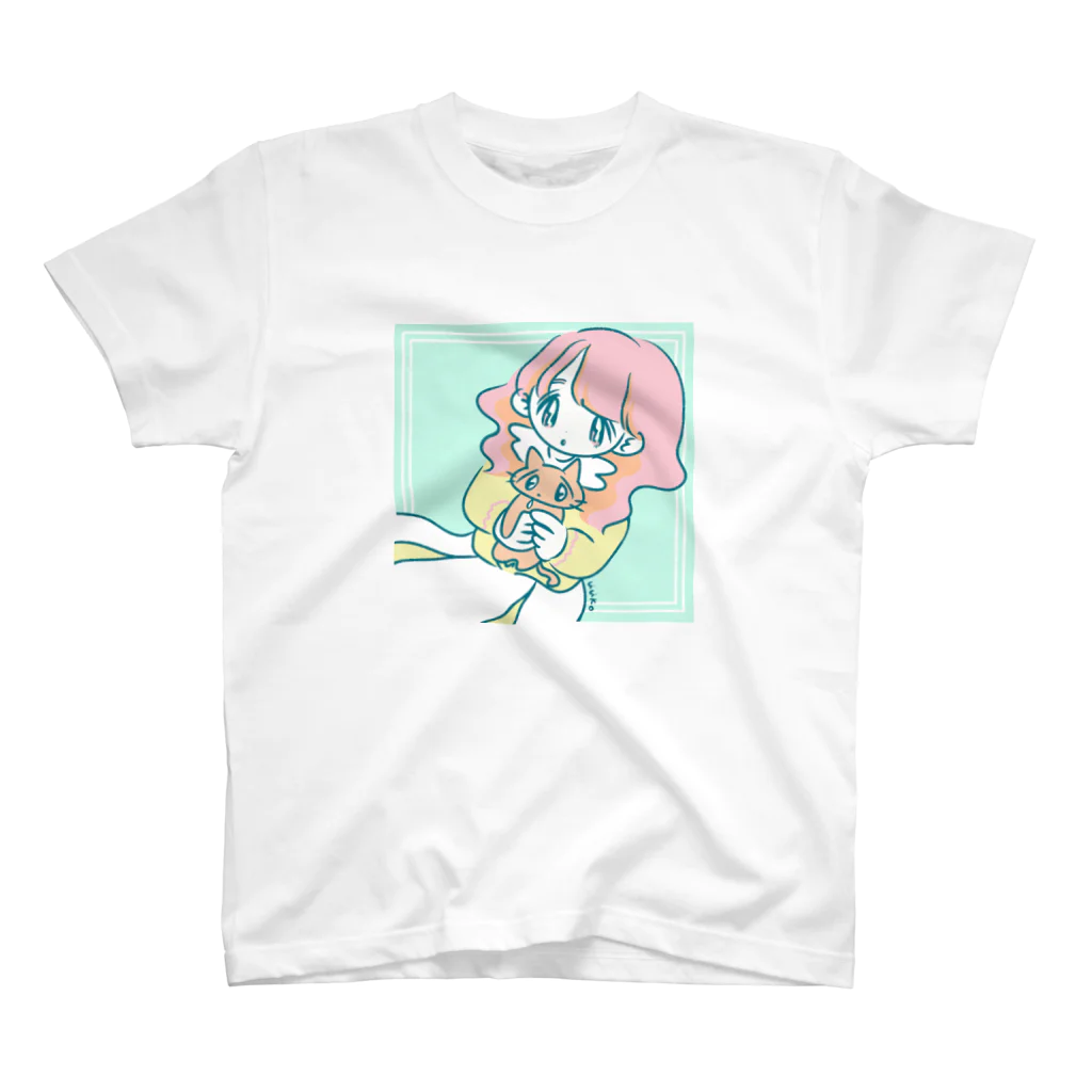 微々子(Viviko)の腹ぺこねこを拾っちゃった！ スタンダードTシャツ