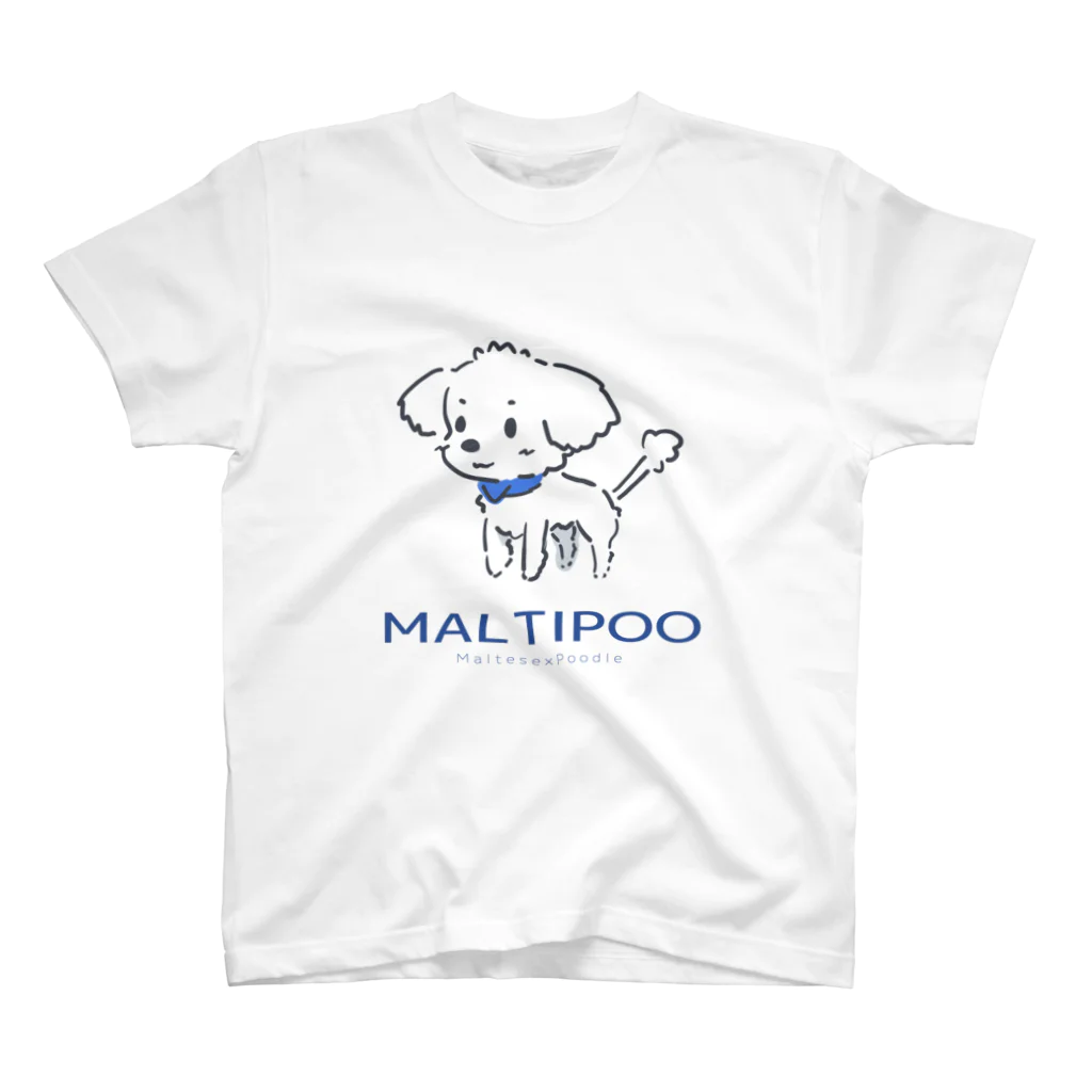 スーパーわんわんズのマルプー（WHITE） スタンダードTシャツ