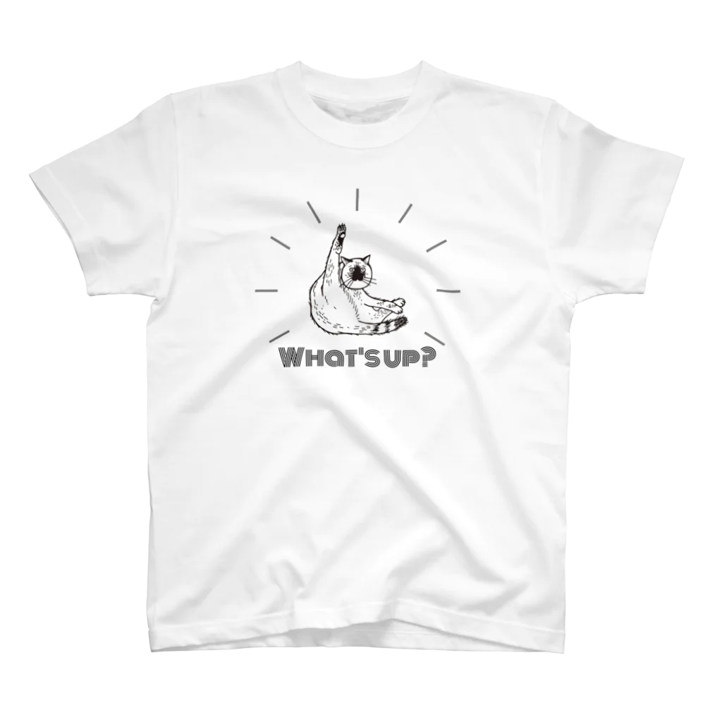 UjiYogaHouseの調子どうよ？ヨガ猫/yogaねこ スタンダードTシャツ