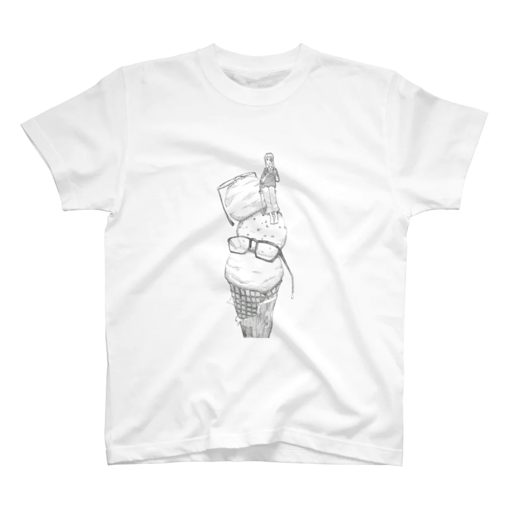 うちがわもようのアイスの女の子 スタンダードTシャツ