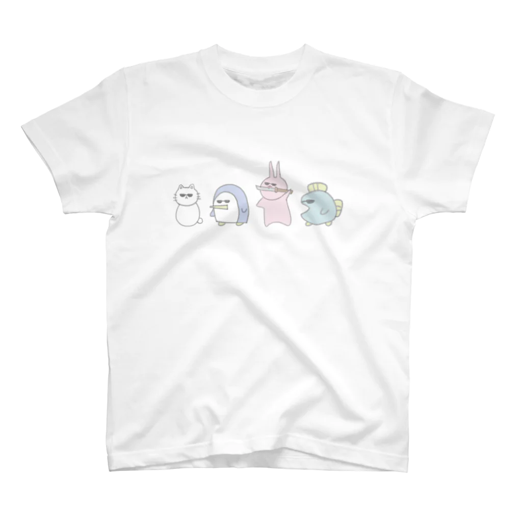 魚の4コマのゆるふわギャングTシャツ Regular Fit T-Shirt