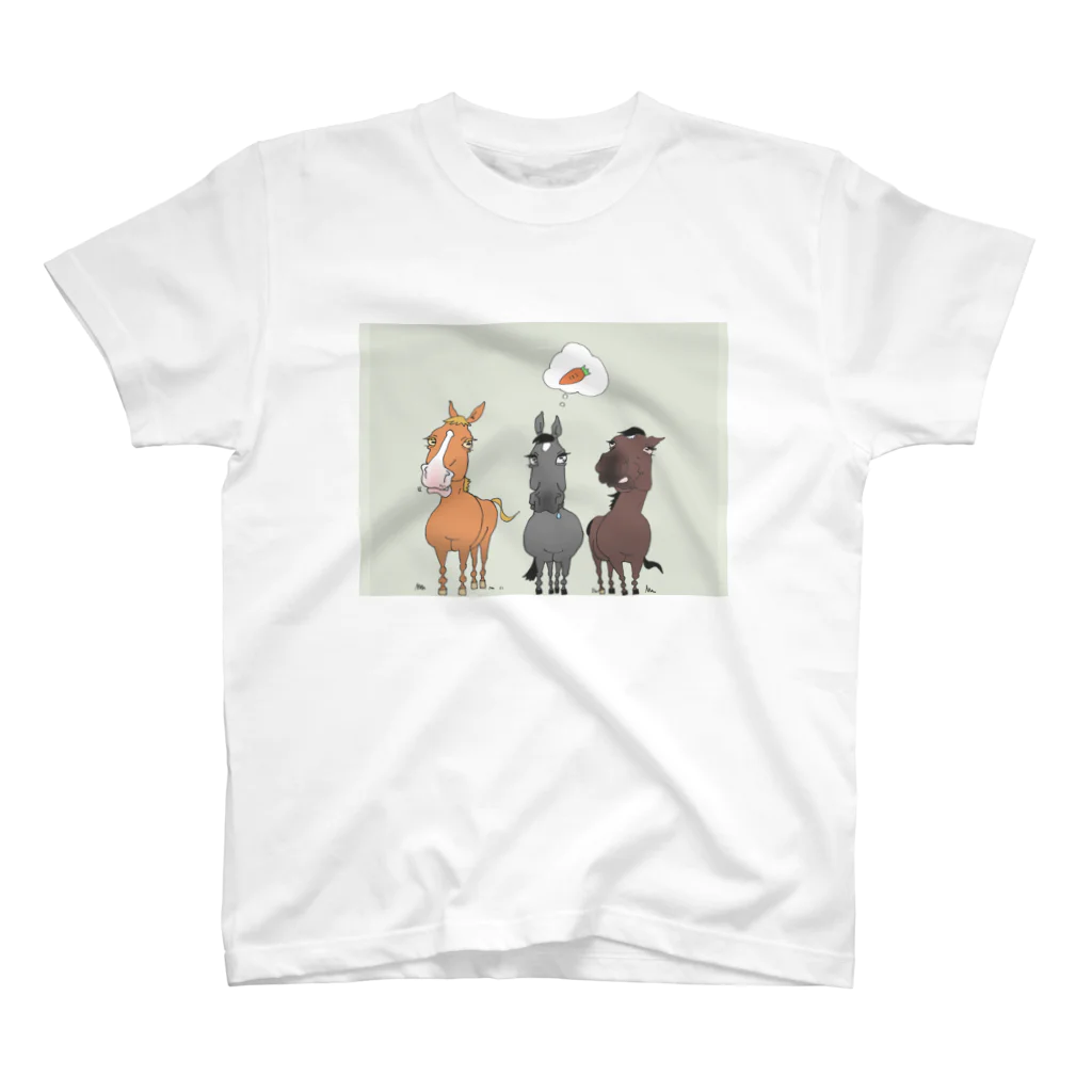 何となく可愛いの意味わからんけどそれが良い馬シリーズ スタンダードTシャツ