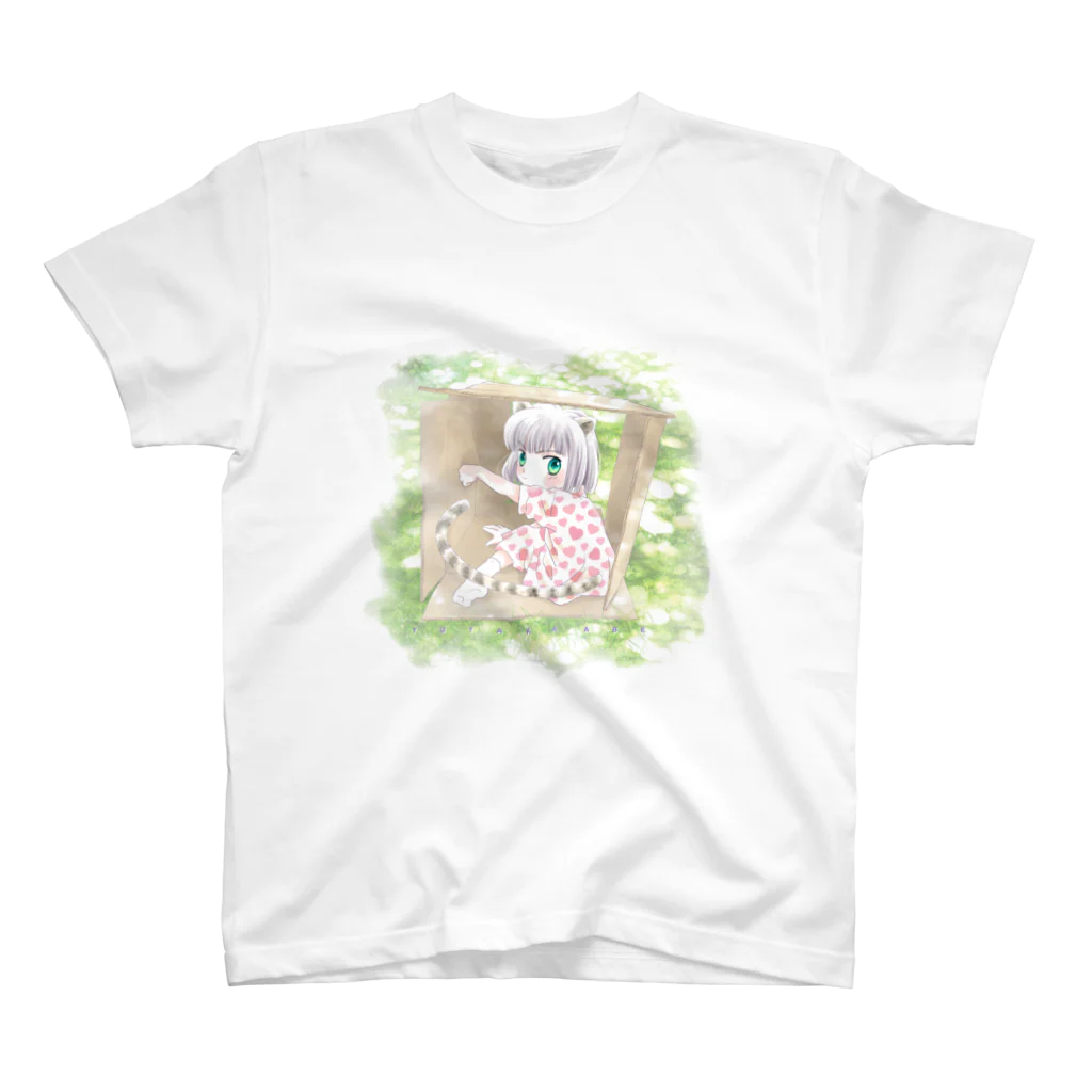 阿部ゆたかの箱ねこ（芝） スタンダードTシャツ