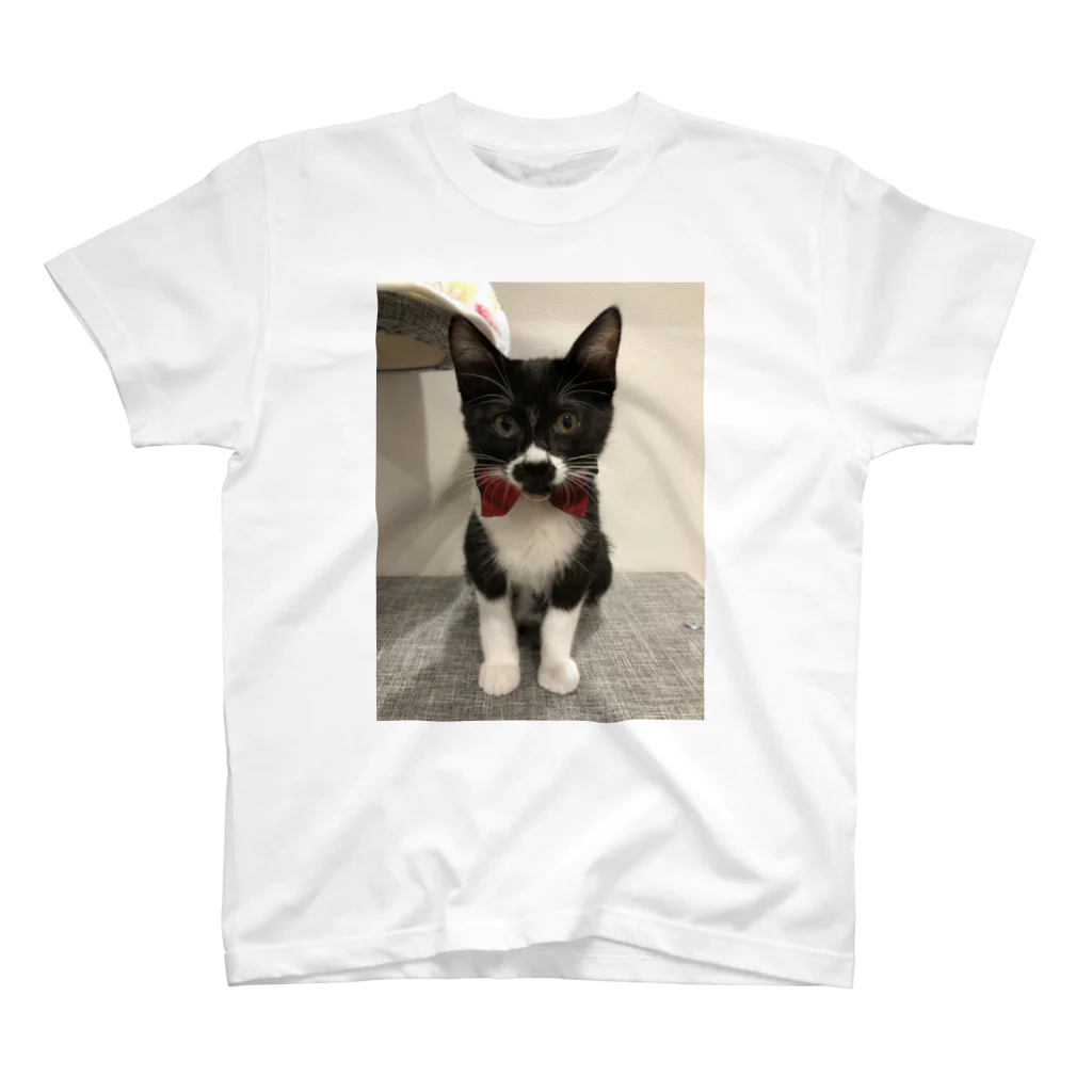 tamama.comのおにぎり猫のハン スタンダードTシャツ