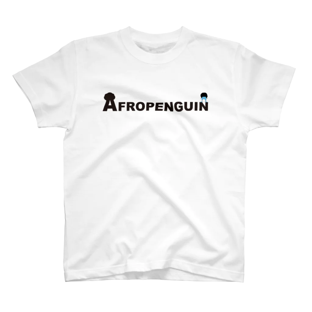 normanjpのAFROPENGUIN ロゴとキャラ スタンダードTシャツ