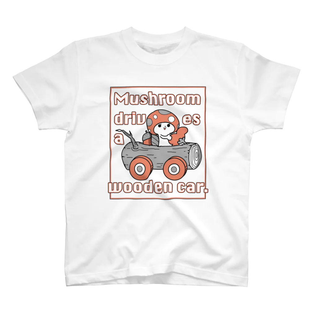 yuccoloのキノコとキの車 スタンダードTシャツ