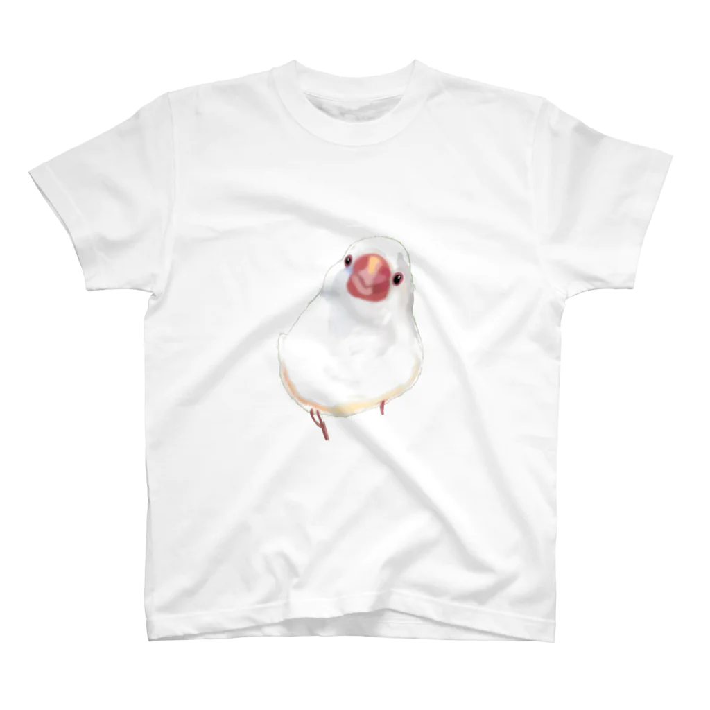 文鳥屋さんのリアルタッチ文鳥 スタンダードTシャツ