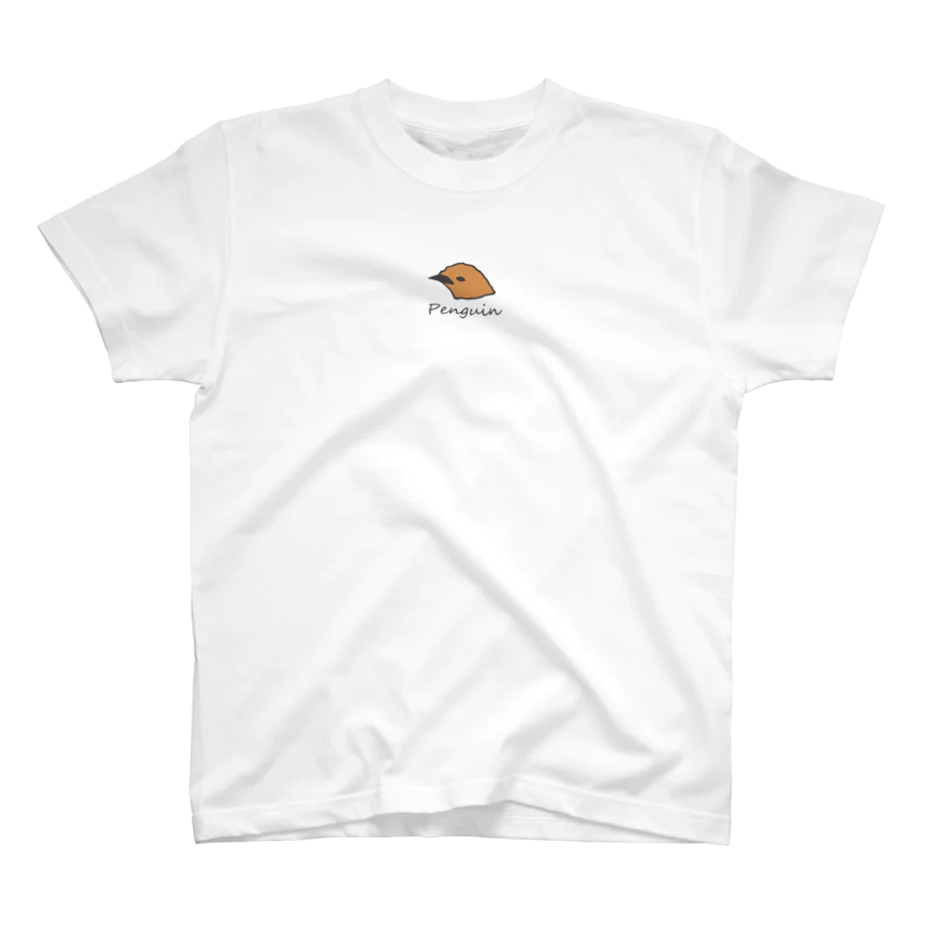 ゆずぽんずのブランドロゴ風ペンギン＠キングヒナ スタンダードTシャツ