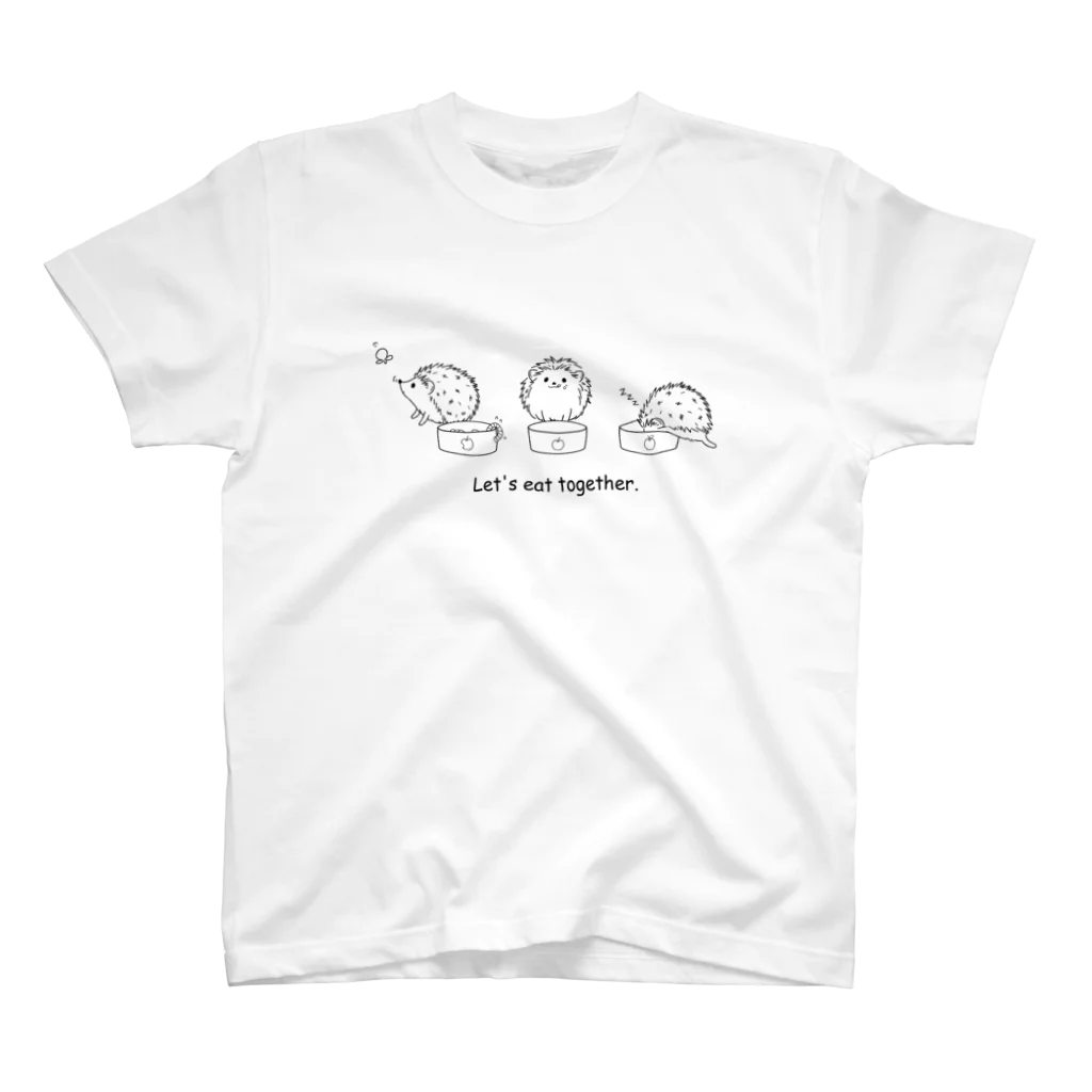 Hanamiの一緒に食べようハリネズミ スタンダードTシャツ