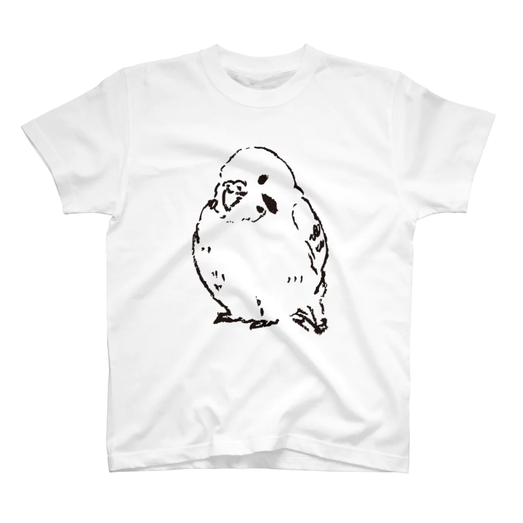 monbulanのシンプルなセキセイインコ スタンダードTシャツ