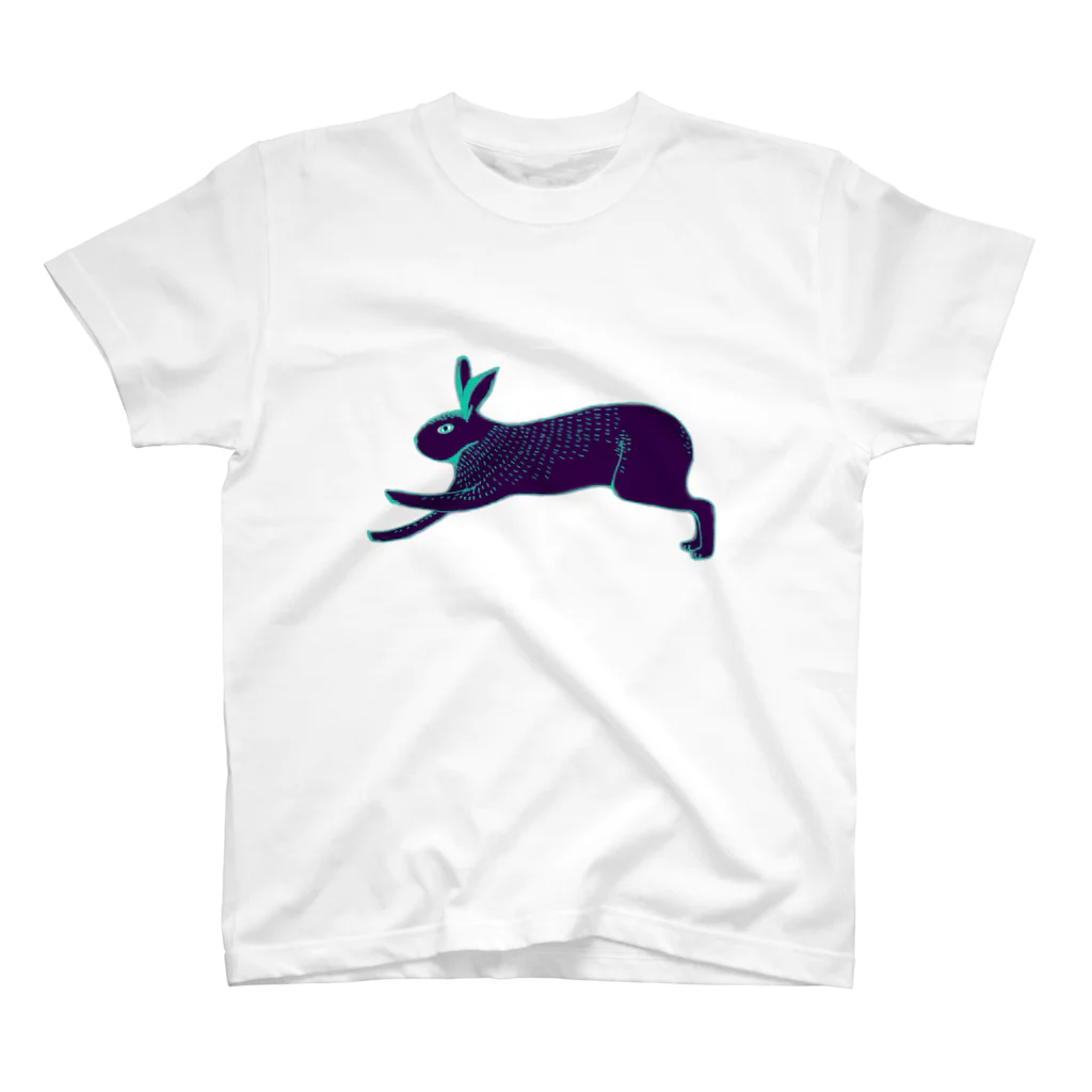 NIKORASU GOのガーリーデザイン「黒ウサギ」（Tシャツ・パーカー・グッズ・ETC） スタンダードTシャツ