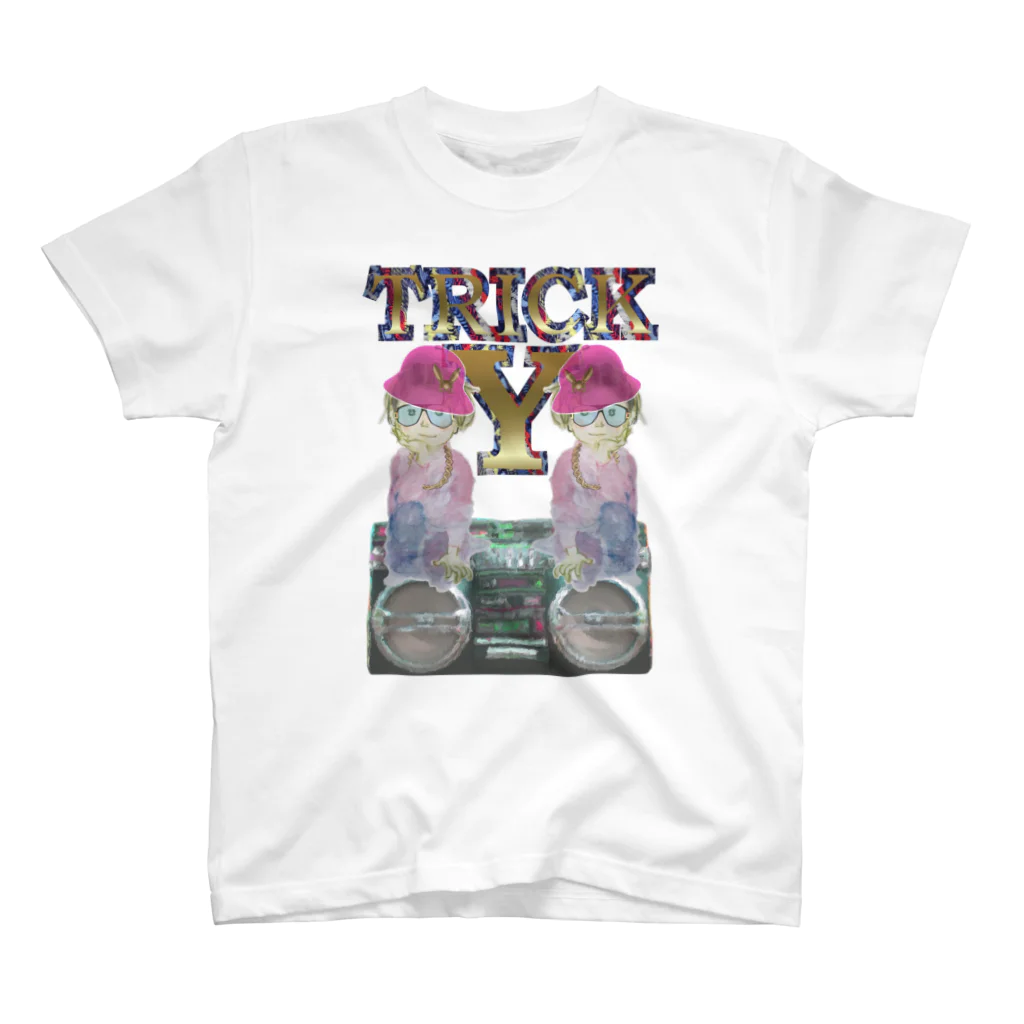 office SANGOLOWのTRICKY TWINZ 2 _blue glassed スタンダードTシャツ