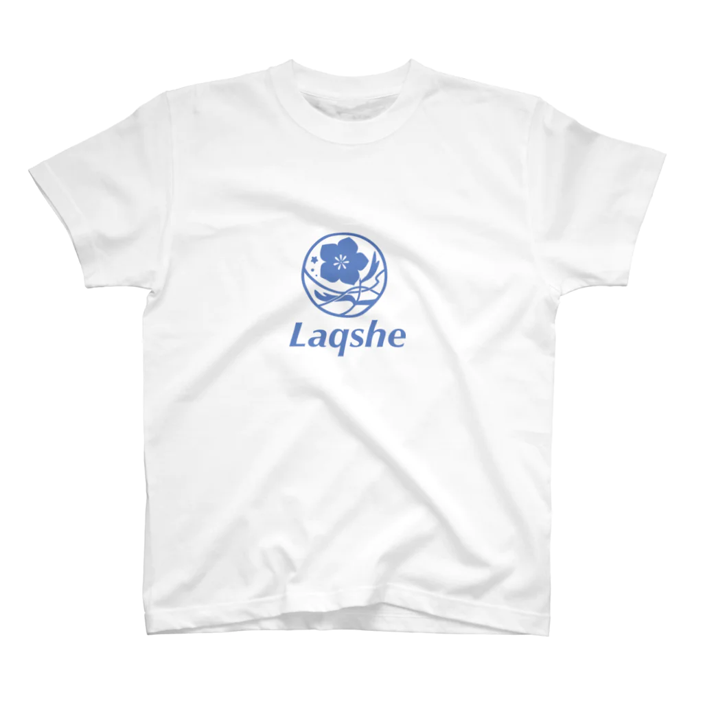 思いつきSHOPのLaqsheロゴT青 スタンダードTシャツ